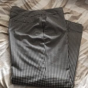 Black White checker Liz Claiborne Dress Slacks